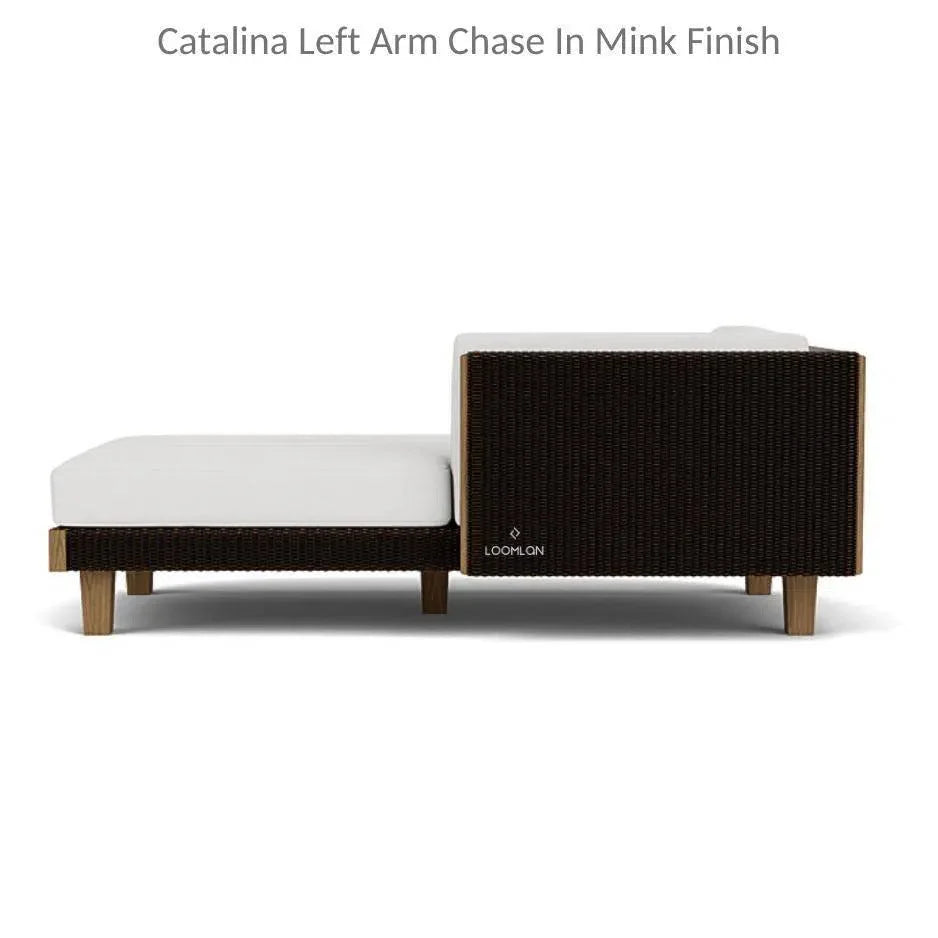 Catalina Left Chaise Sectional Sofa Wicker -- view 3