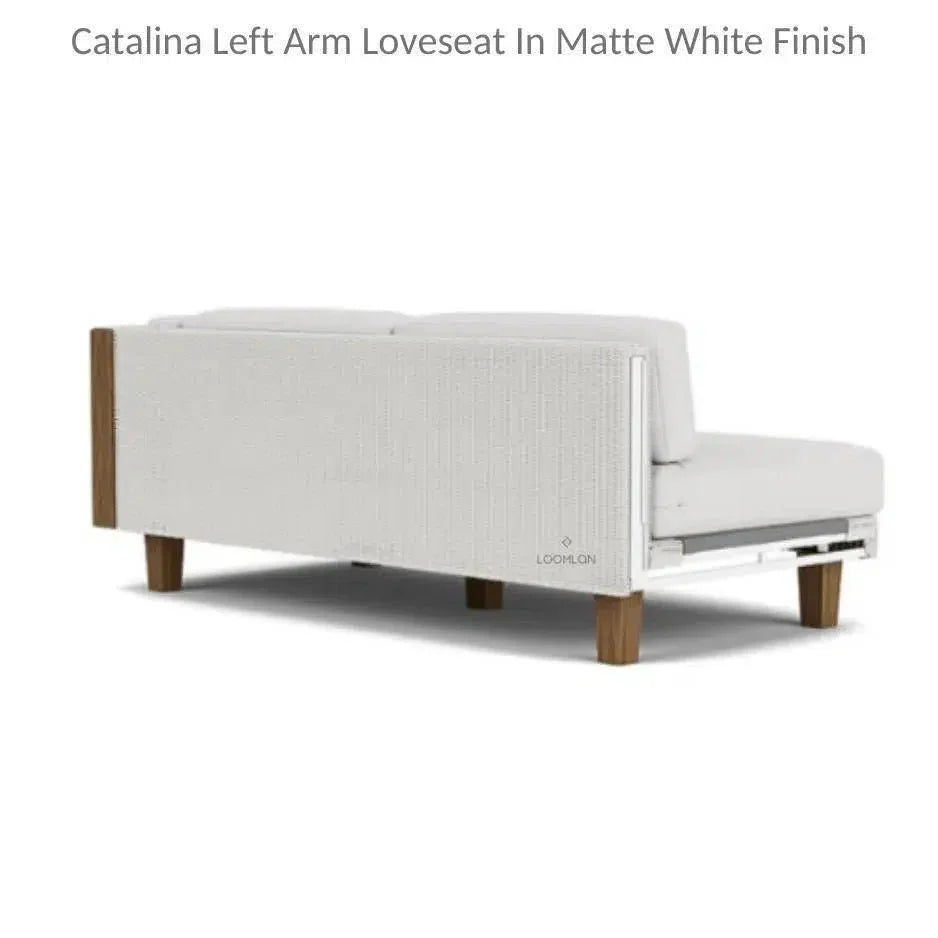 Catalina Left Loveseat Sectional All Weather Wicker -- view 3
