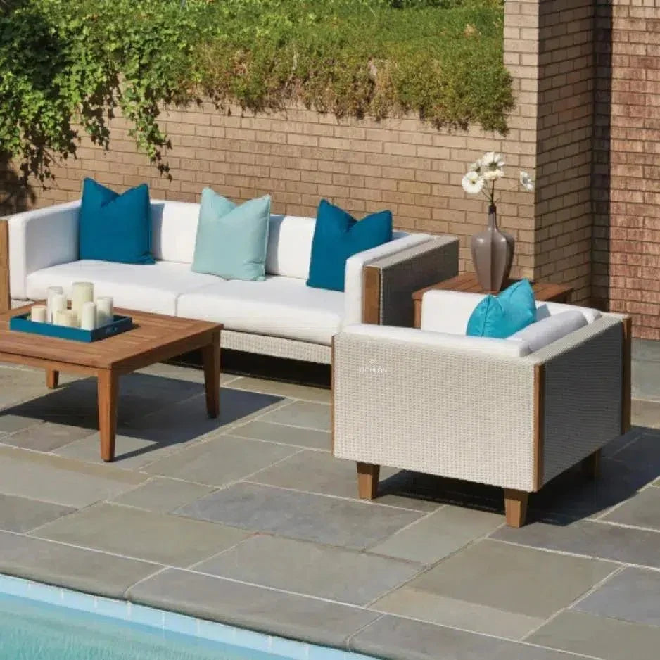 Catalina Lounge Chair All Weather Wicker & Teak Wood -- view 16