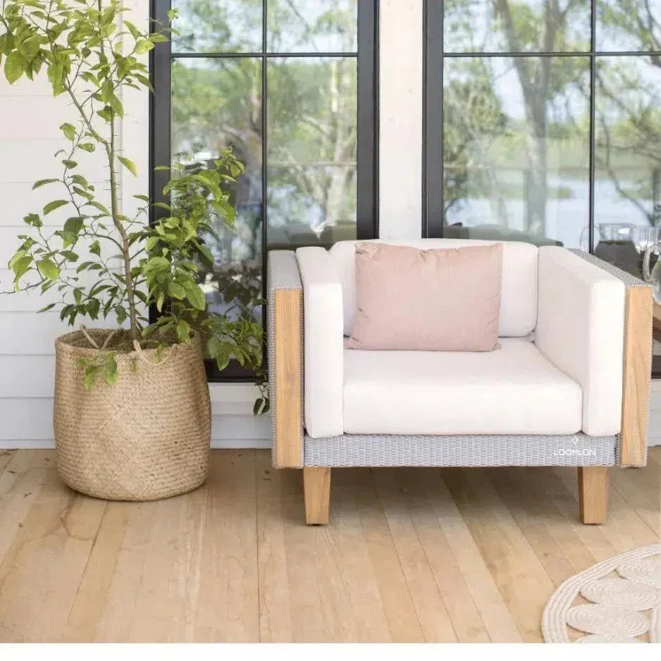 Catalina Lounge Chair All Weather Wicker & Teak Wood -- view 18