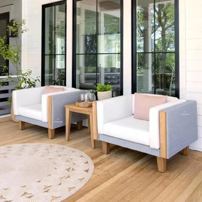 Catalina Lounge Chair All Weather Wicker & Teak Wood -- view 19