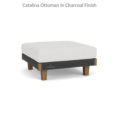 Catalina Ottoman All Weather Wicker & Teak Wood -- view 5
