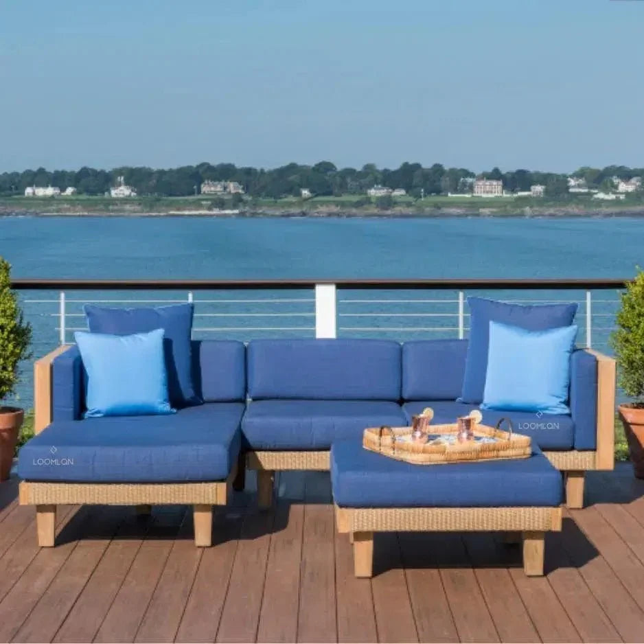 Catalina Sectional Component All Weather Wicker & Teak -- view 15