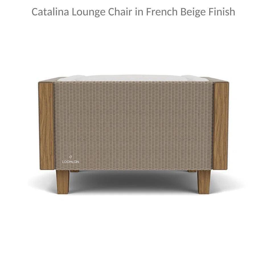 Catalina Wicker Lounge Chair Ottoman & Teak Table -- view 6