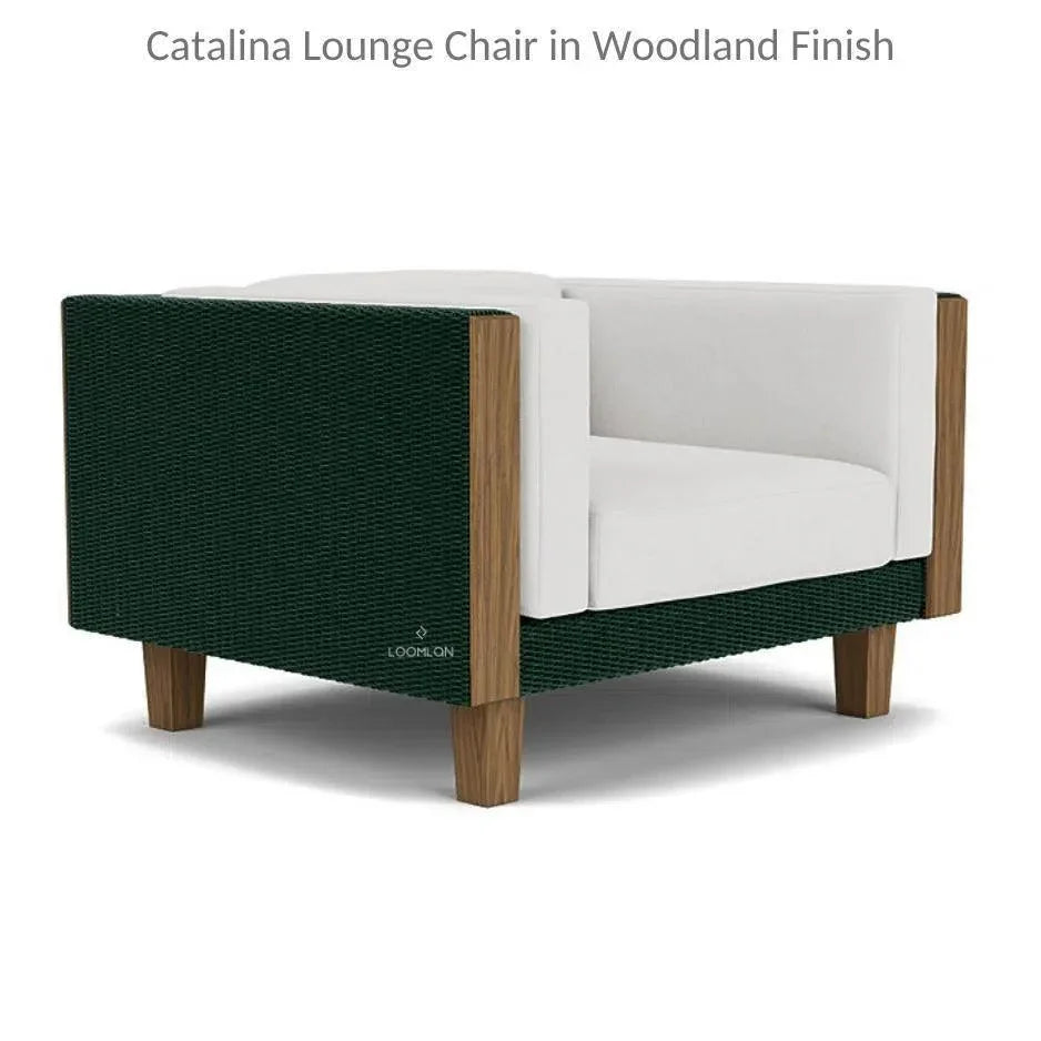 Catalina Wicker Lounge Chairs Set Teak Accent Table -- view 8
