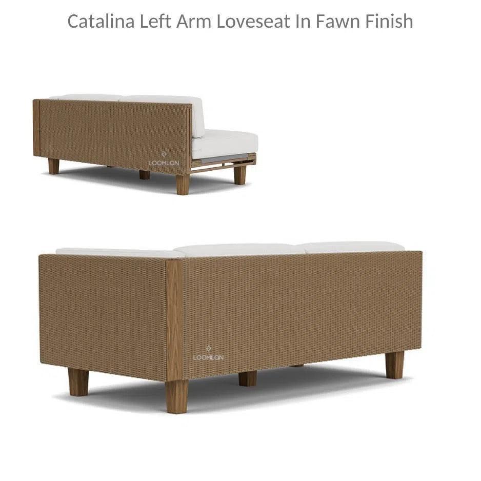 Lloyd Flanders Catalina Wicker Sectional Ottoman & End Table Patio Set
