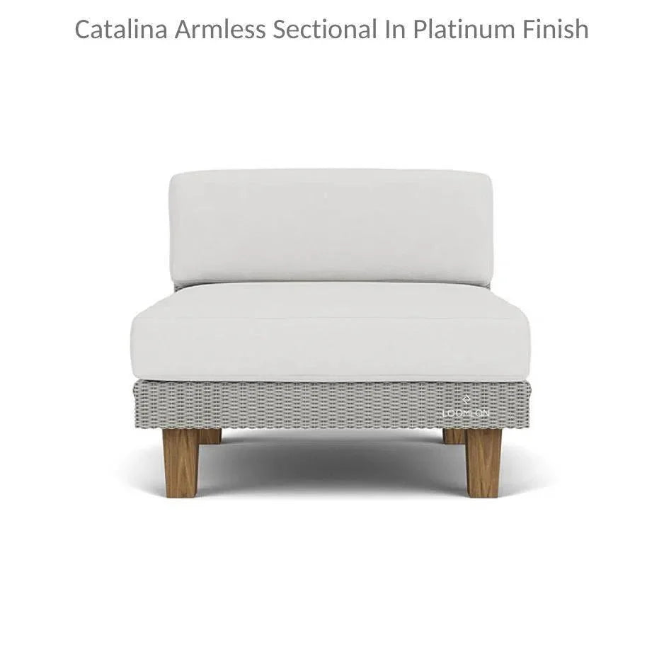 Lloyd Flanders Catalina Wicker Sectional Ottoman & End Table Patio Set
