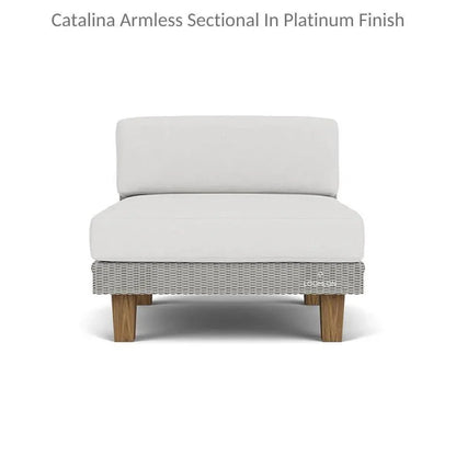 Lloyd Flanders Catalina Wicker Sectional Ottoman & End Table Patio Set