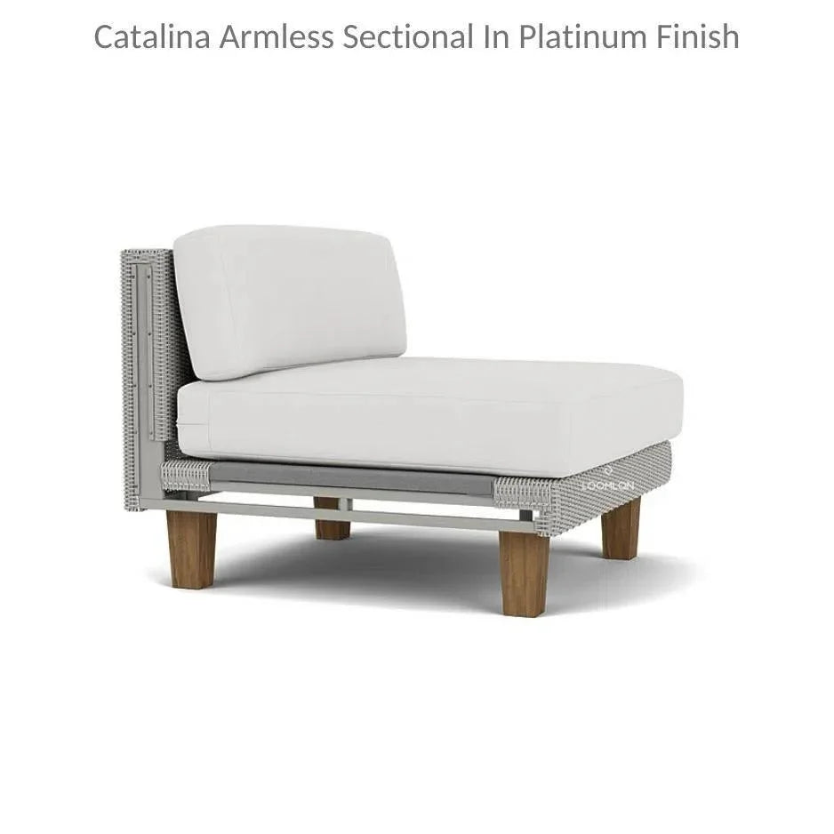 Lloyd Flanders Catalina Wicker Sectional Ottoman & End Table Patio Set