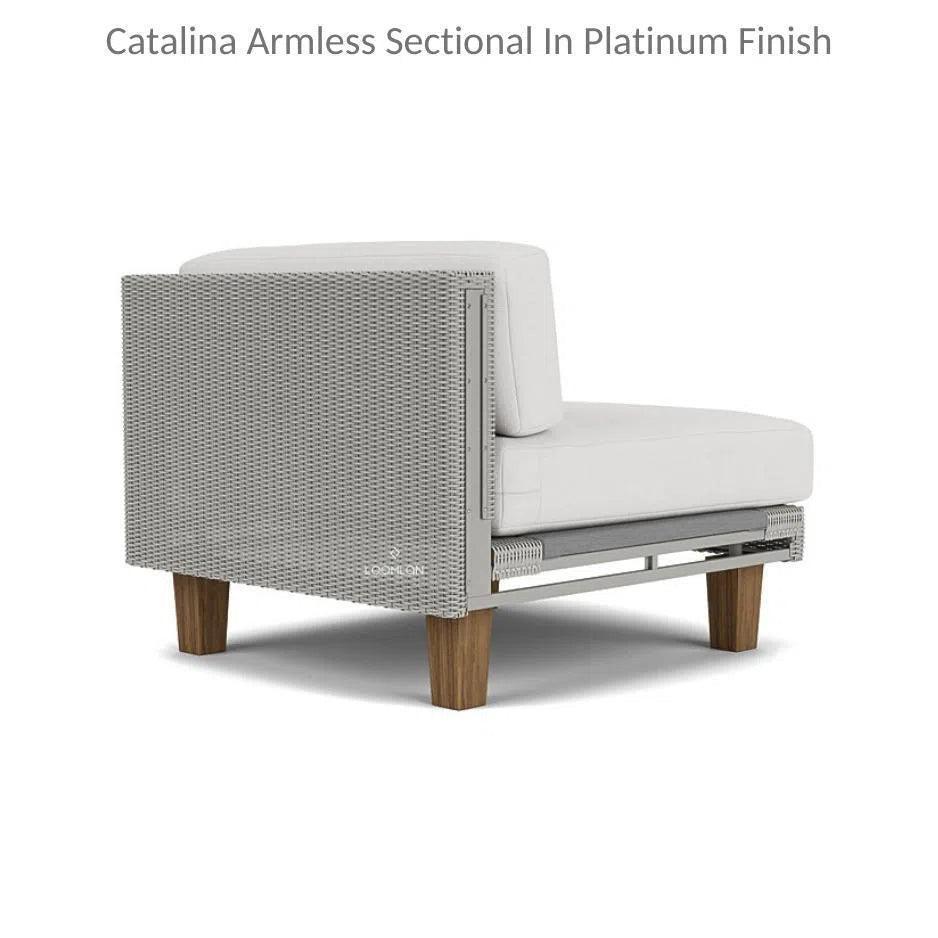 Lloyd Flanders Catalina Wicker Sectional Ottoman & End Table Patio Set