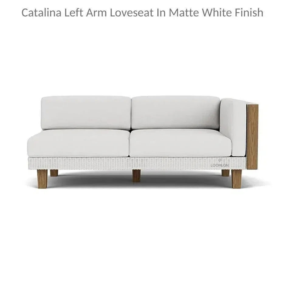 Lloyd Flanders Catalina Wicker Sectional Ottoman & End Table Patio Set