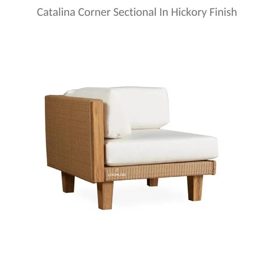 Lloyd Flanders Catalina Wicker Sectional Ottoman & End Table Patio Set