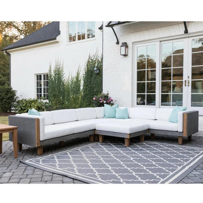 Lloyd Flanders Catalina Wicker Sectional Ottoman & End Table Patio Set