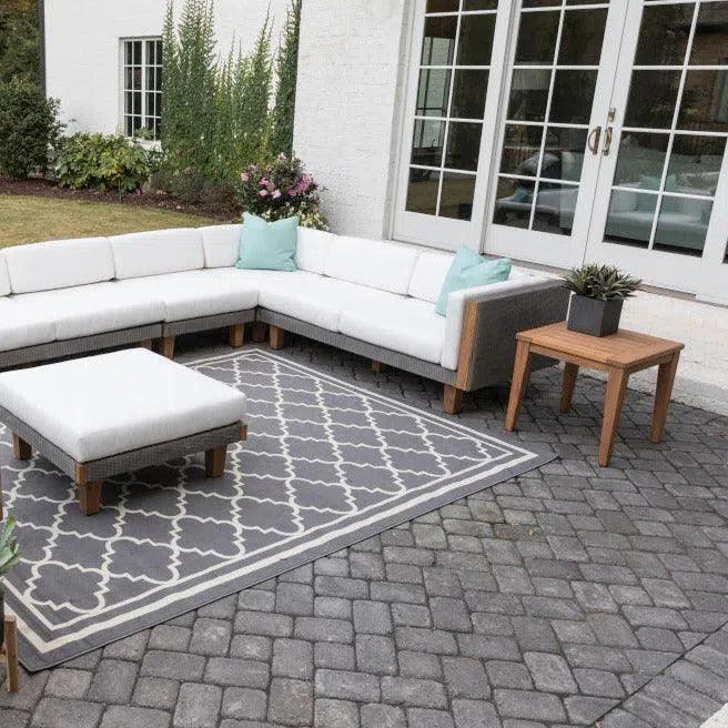 Lloyd Flanders Catalina Wicker Sectional Ottoman & End Table Patio Set