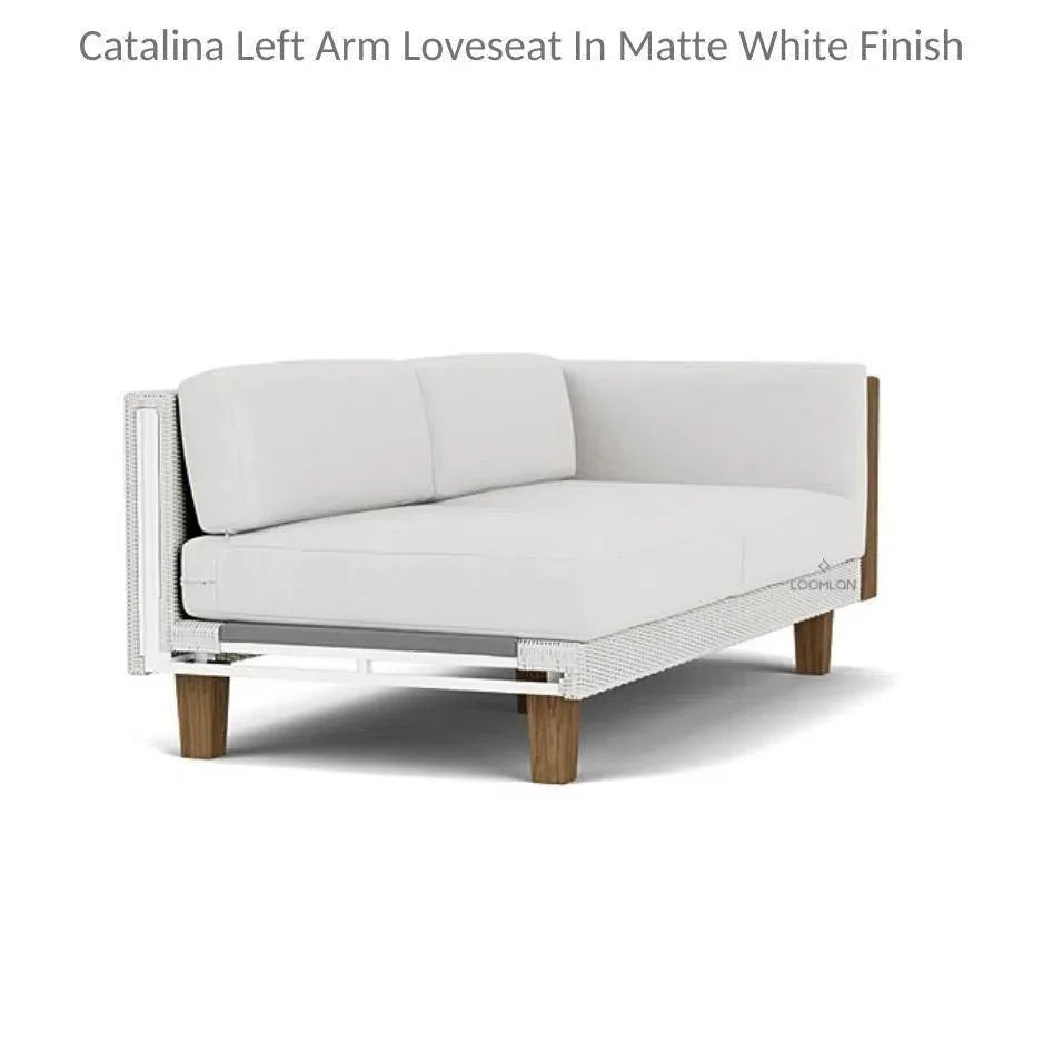 Lloyd Flanders Catalina Wicker Sectional Ottoman & End Table Patio Set