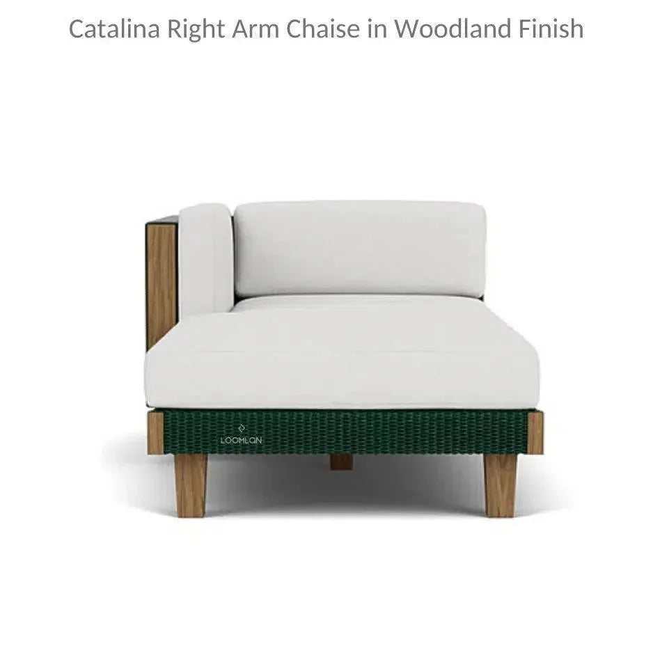 Catalina Wicker Sectional Right Chaise Made USA -- view 3