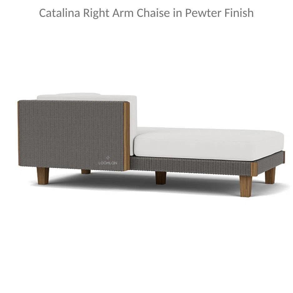 Catalina Wicker Sectional Right Chaise Made USA -- view 5