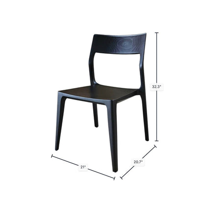 LH Home Catania Wooden Armless Dining Chair (Set of 2)
