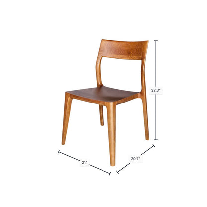 LH Home Catania Wooden Armless Dining Chair (Set of 2)