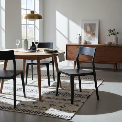LH Home Catania Wooden Armless Dining Chair (Set of 2)