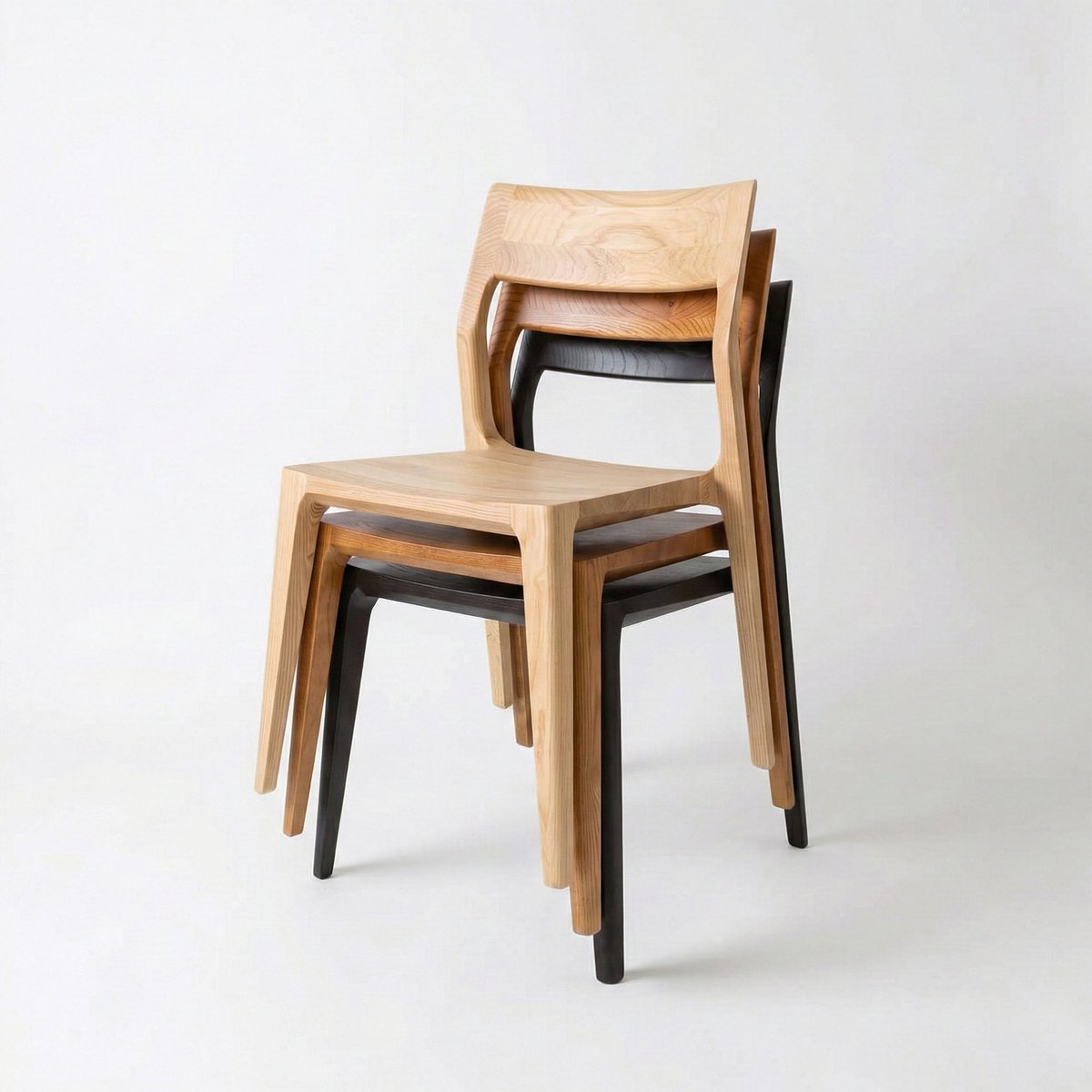 LH Home Catania Wooden Armless Dining Chair (Set of 2)