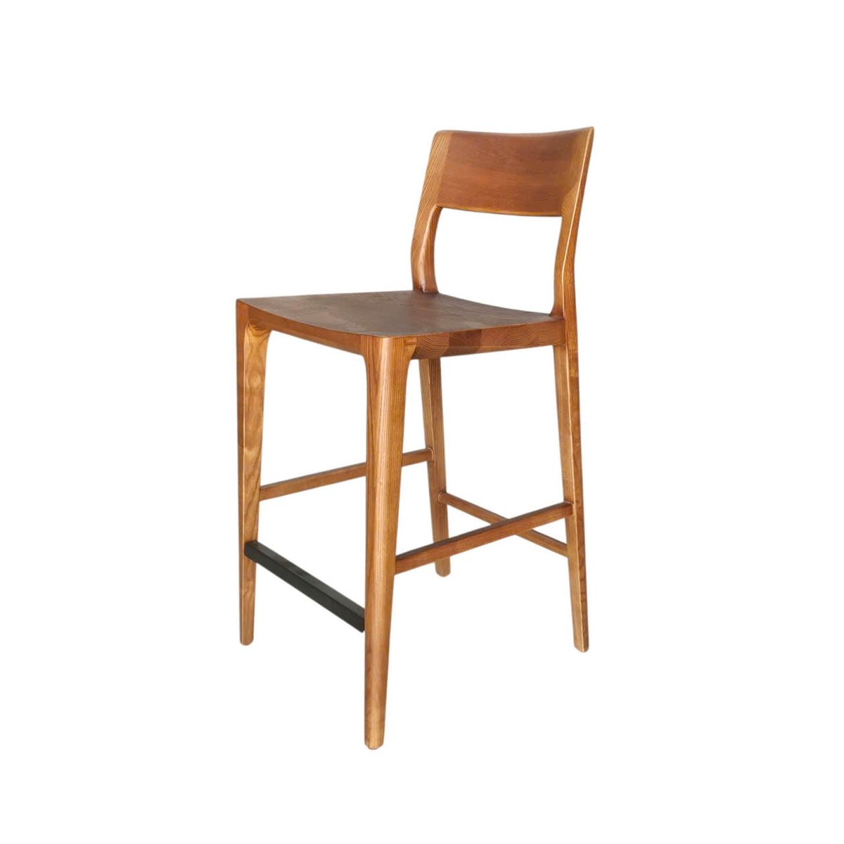 LH Home Catania Wooden Barstool With Footrest
