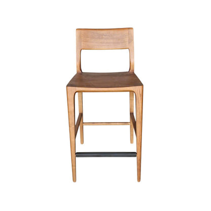 LH Home Catania Wooden Barstool With Footrest