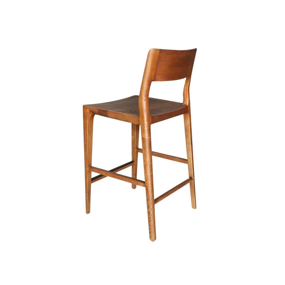 LH Home Catania Wooden Barstool With Footrest