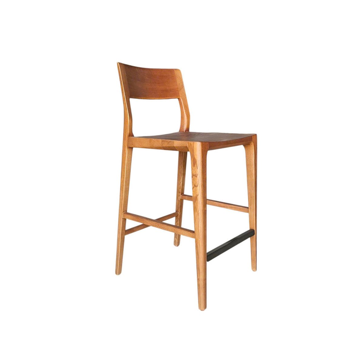 LH Home Catania Wooden Barstool With Footrest