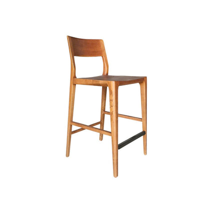 LH Home Catania Wooden Barstool With Footrest