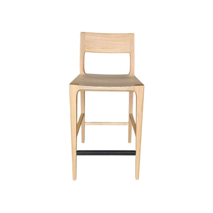 LH Home Catania Wooden Barstool With Footrest