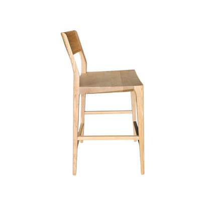 LH Home Catania Wooden Barstool With Footrest