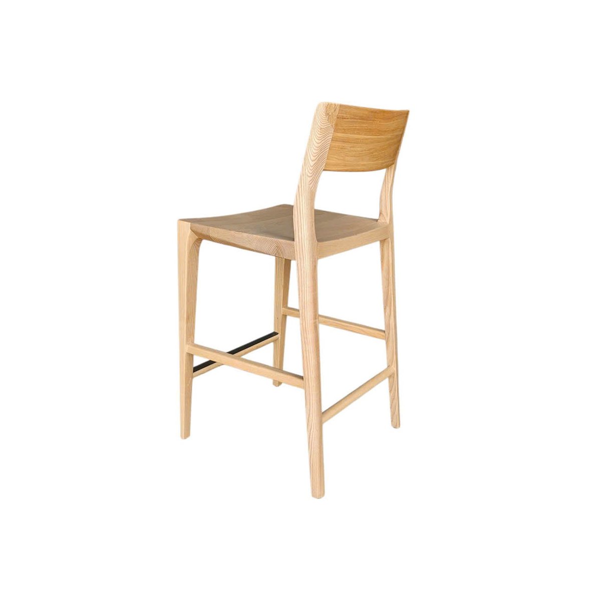 LH Home Catania Wooden Barstool With Footrest