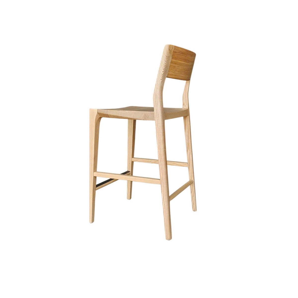 LH Home Catania Wooden Barstool With Footrest