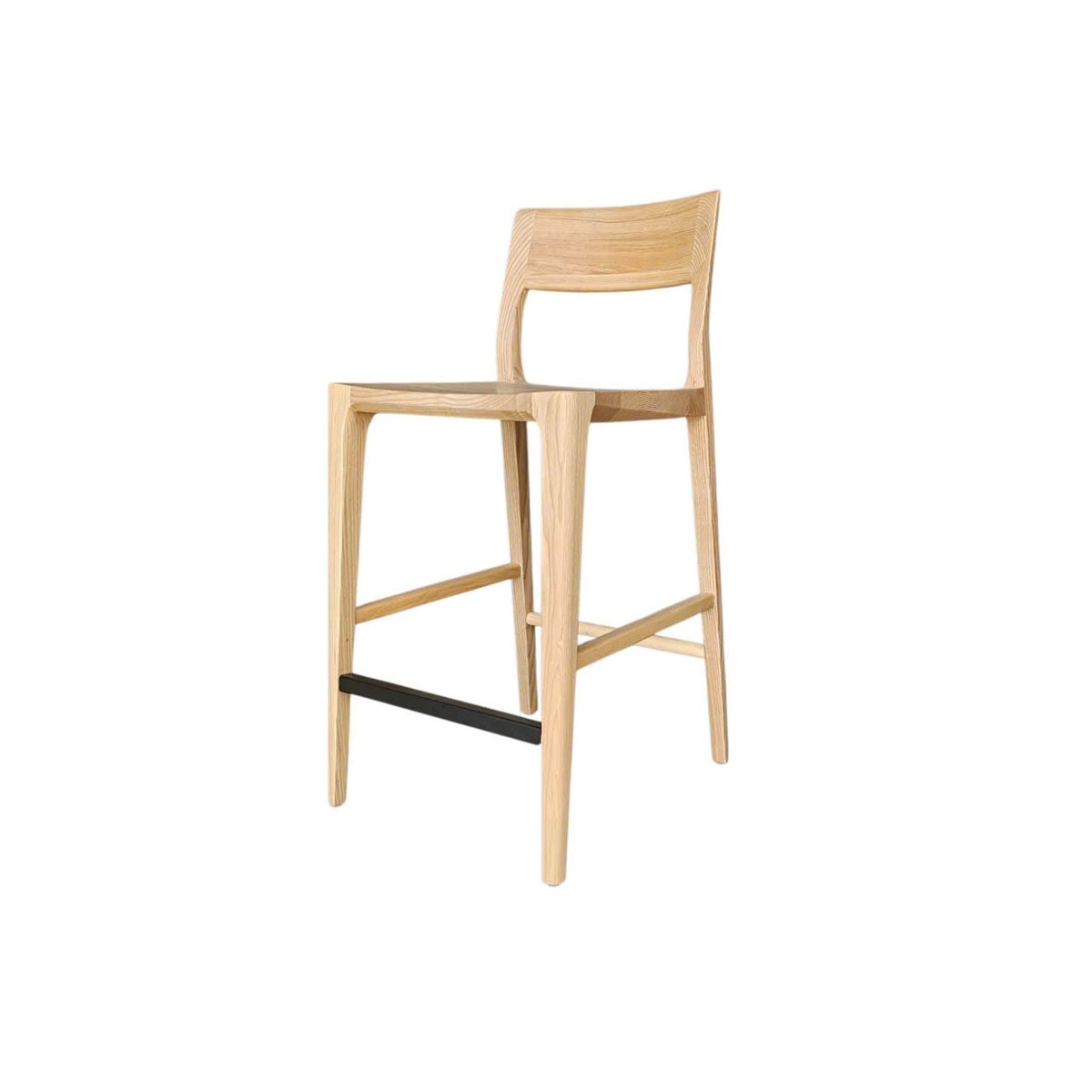 LH Home Catania Wooden Barstool With Footrest