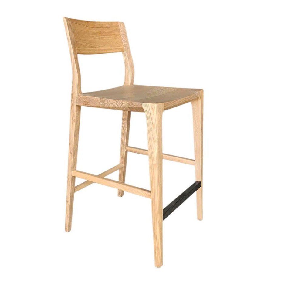 LH Home Catania Wooden Barstool With Footrest