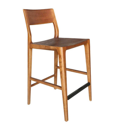 LH Home Catania Wooden Barstool With Footrest