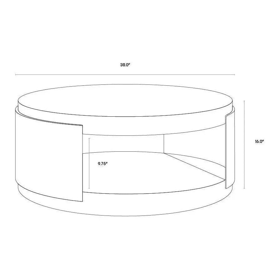 SUNPAN Cavette Concrete Top Outdoor Coffee Table