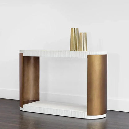 SUNPAN Cavette Concrete Top Outdoot Console Table
