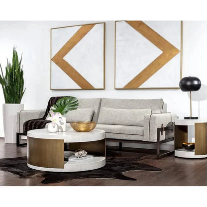 SUNPAN Cavette Concrete Top Outdoot End Table