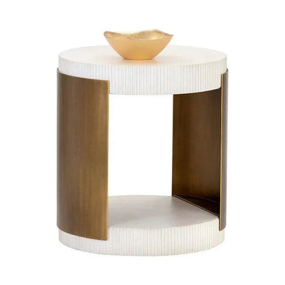 SUNPAN Cavette Concrete Top Outdoot End Table