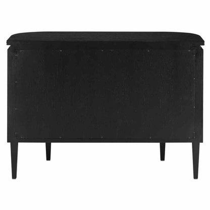 Caviar Black Antique Brass Briallen Black Demi-Lune Accent Cabinets Sideboards and Things By Currey & Co