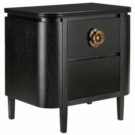 Caviar Black Antique Brass Briallen Black Small Accent Cabinet Accent Cabinets Sideboards and Things By Currey & Co
