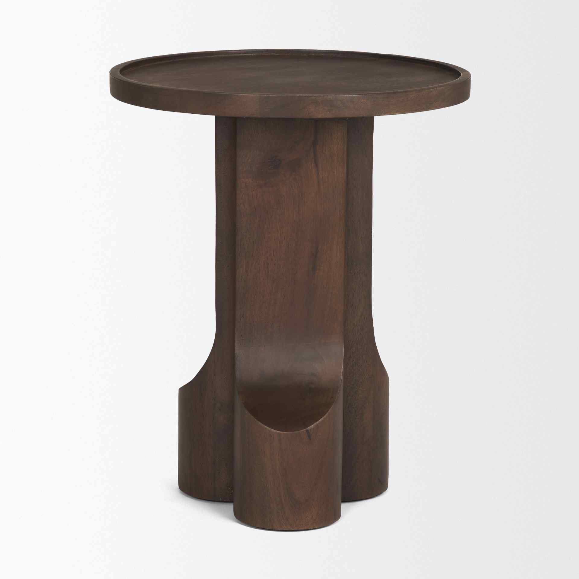 Mercana Cayson Wooden Sculptural Accent Table