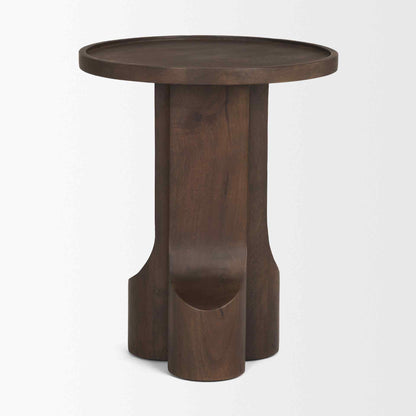 Mercana Cayson Wooden Sculptural Accent Table