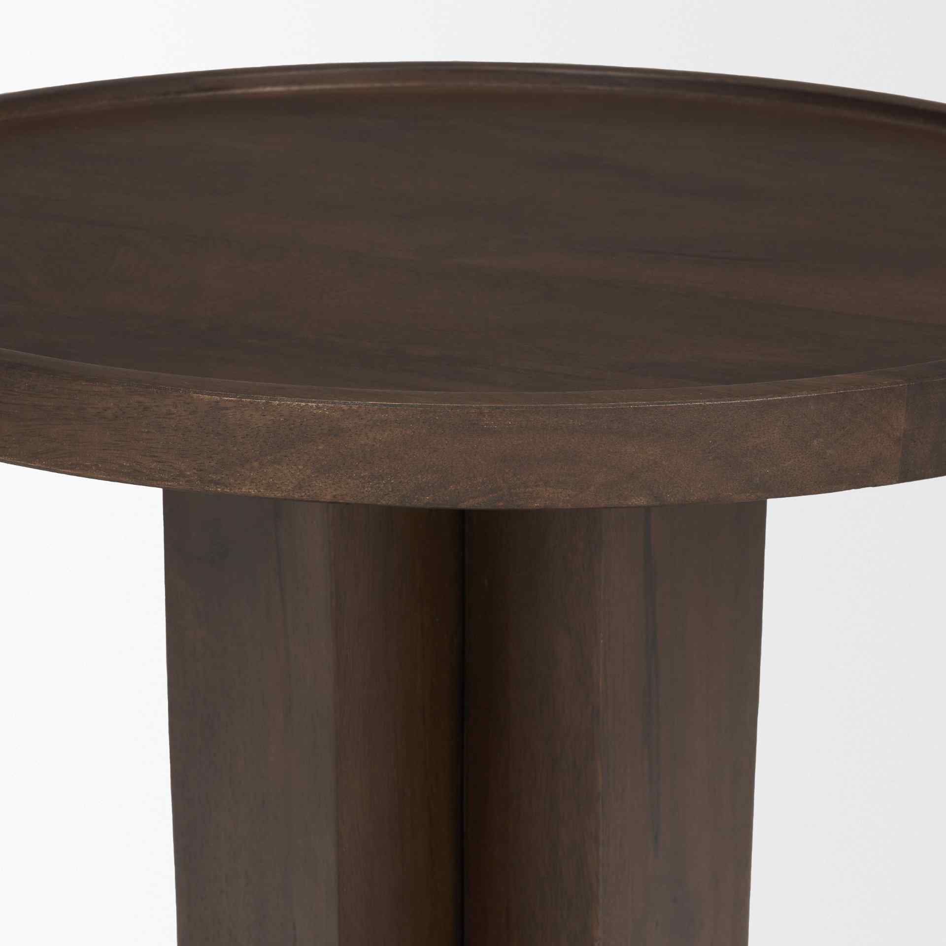 Mercana Cayson Wooden Sculptural Accent Table