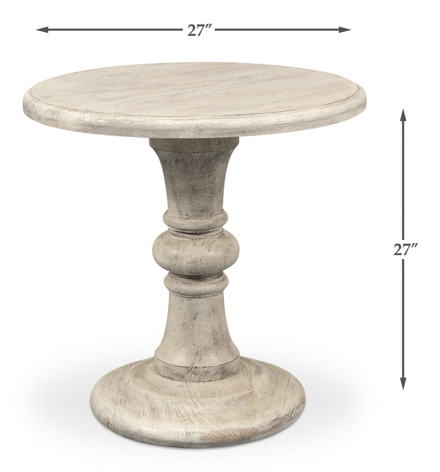 Cecelia Pedestal Table-Side Tables-Sarreid-LOOMLAN