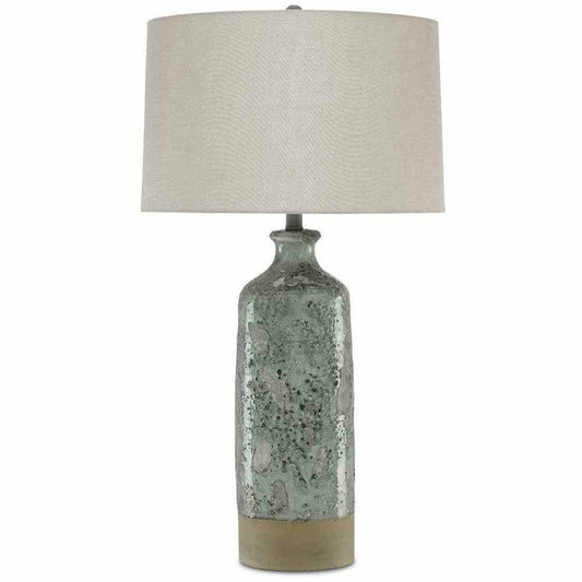 Celadon Crackle Gray Stargazer Table Lamp Table Lamps Sideboards and Things By Currey & Co