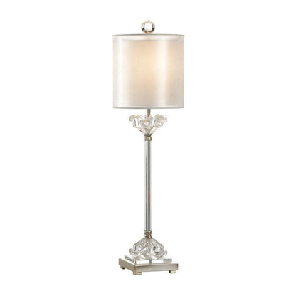 Wildwood Celine Nickel Framed Clear Table Lamp