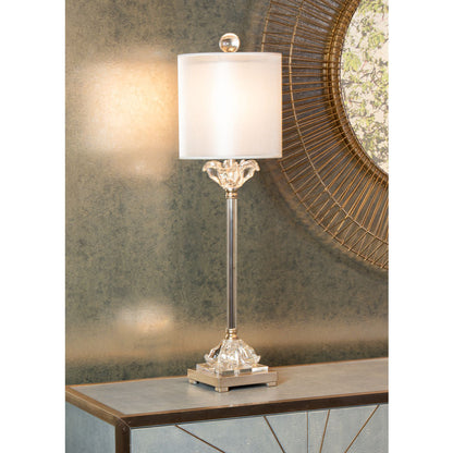 Wildwood Celine Nickel Framed Clear Table Lamp